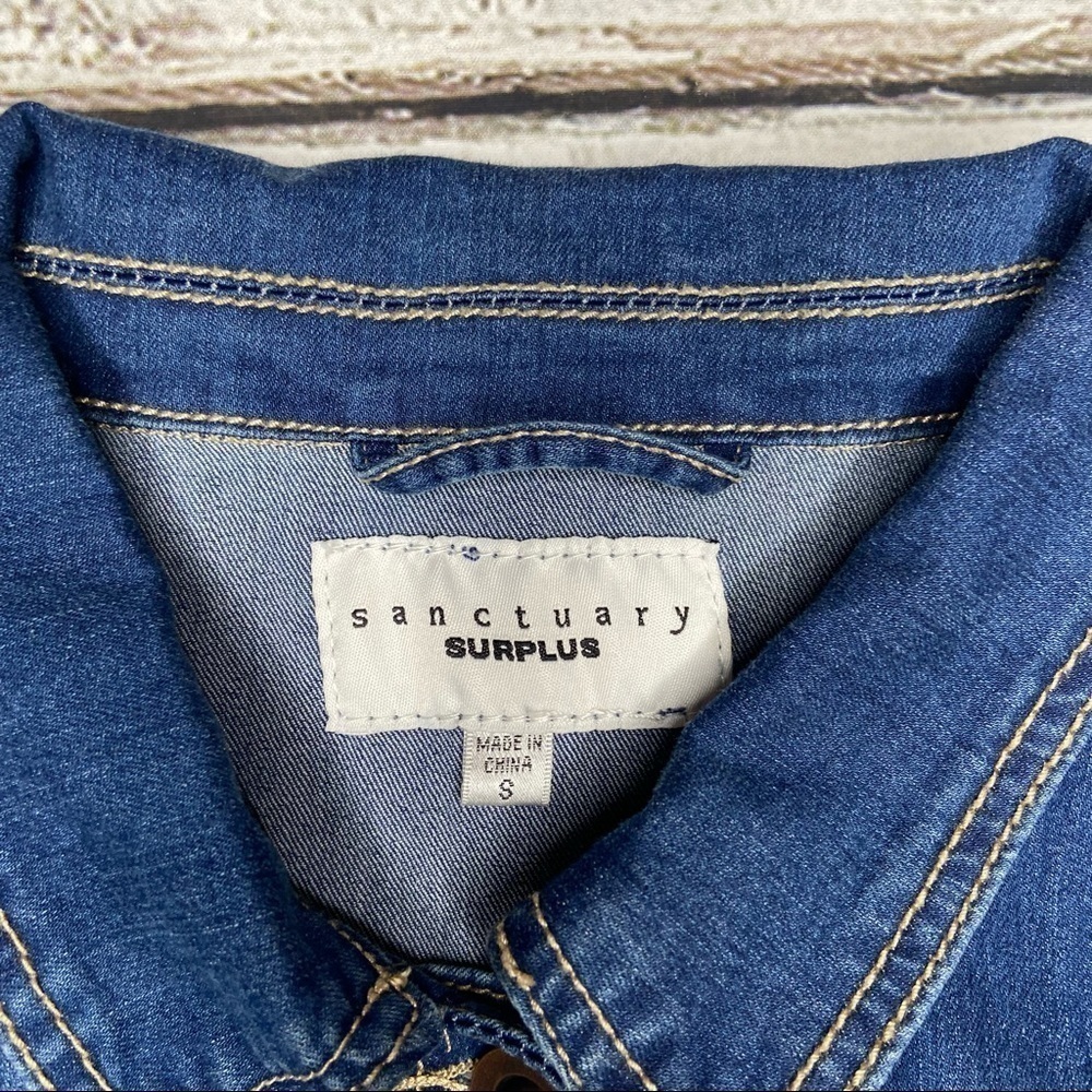 Sanctuary Surplus Denim Vest Size S - Picture 2 of 6